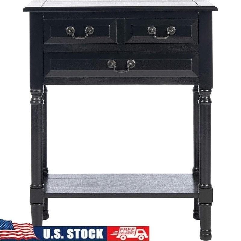 Elegant Console Table W/ 3 Drawers Open Shelf Entryway Storage & Organization US