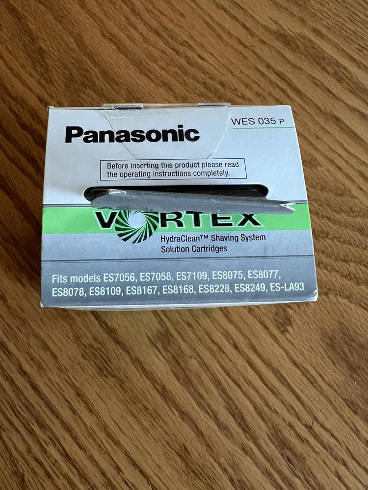 Panasonic Vortex HydraClean Shaving System Solution 3 Cartridges New! Sealed