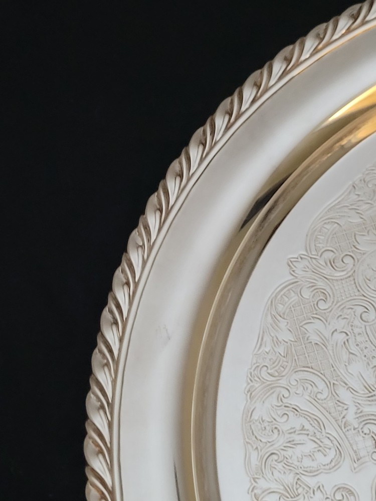 Oneida 12" Silverplated Serving Tray, Arcadia Design, Ca. 1960's-1980