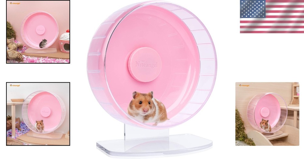 Quiet Spinner Hamster Wheel for Small Animals - Adjustable and Durable Elements