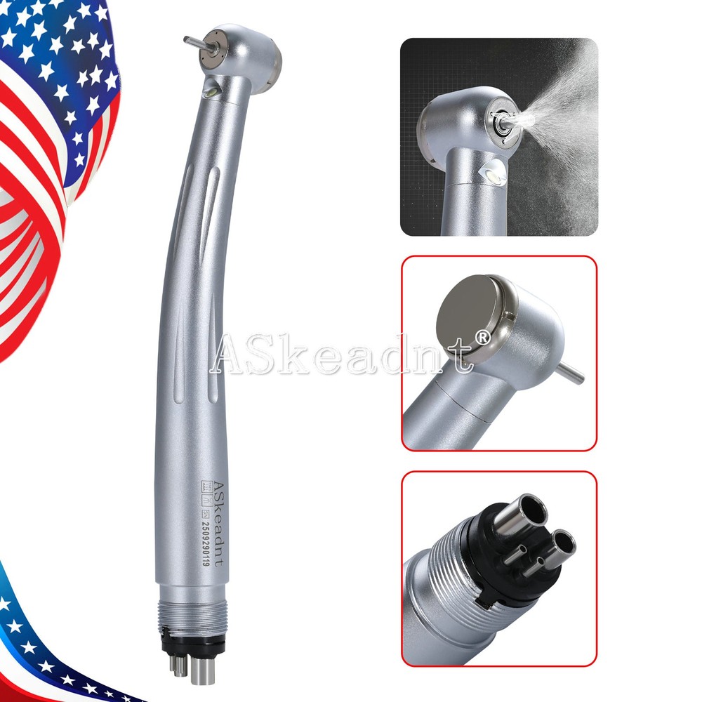 Dental E-generator LED High Speed Ceramic Torque Head Handpiece 4 Hole