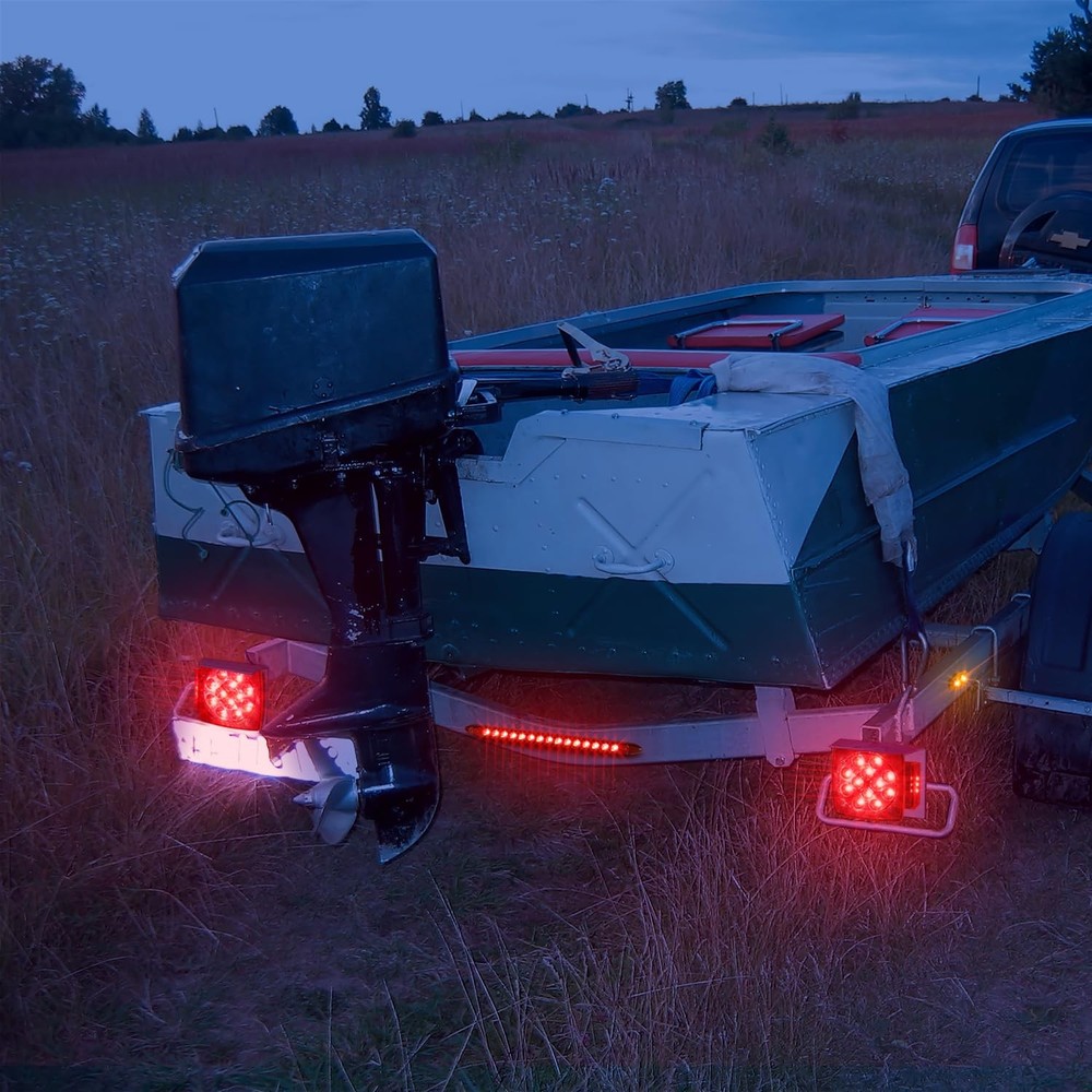 LINKITOM Submersible LED Trailer Tail Light Kit - Brake/Stop/Turn/Reverse