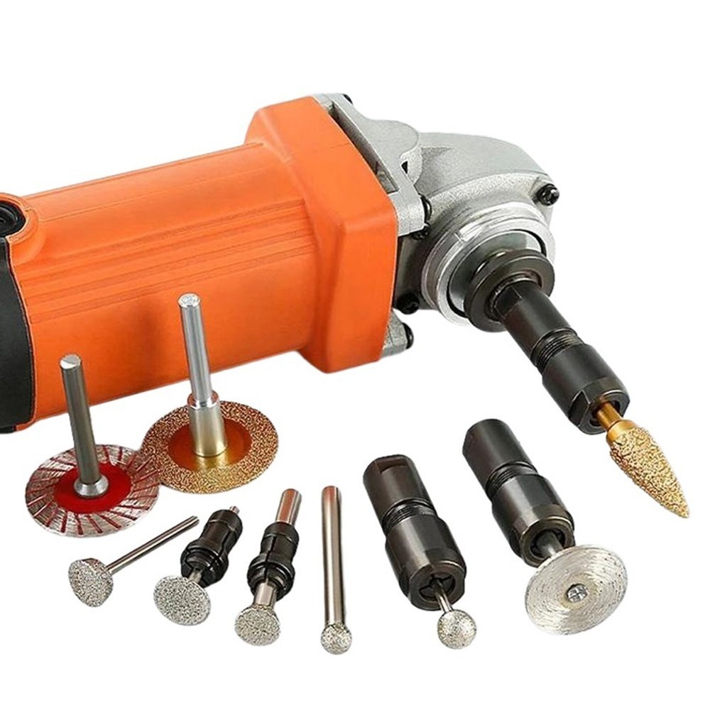 2x 100-Type Angle Grinder Modified Adapter To Straight Grinder Chuck M10 Thread.