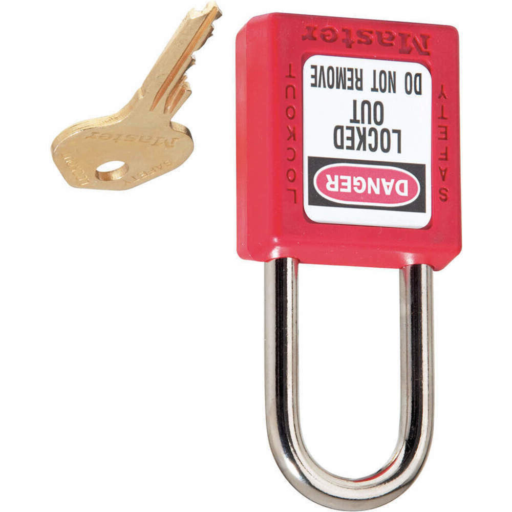 Master Lock 4FG03 Red Lockout Padlock Different Key Type Thermoplastic Body New