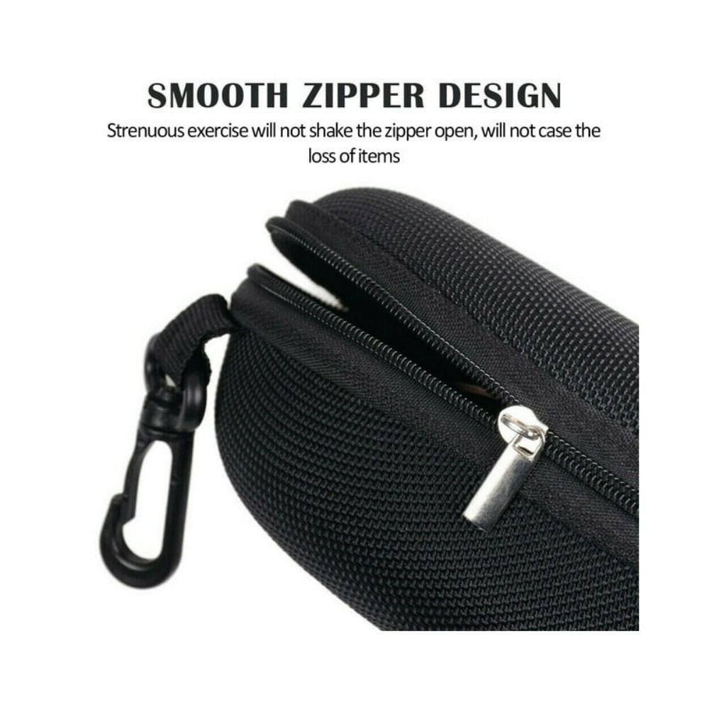 2PCS Portable Eye Glasses Case Sunglasses Protector Box Belt Clip Hard Zipper