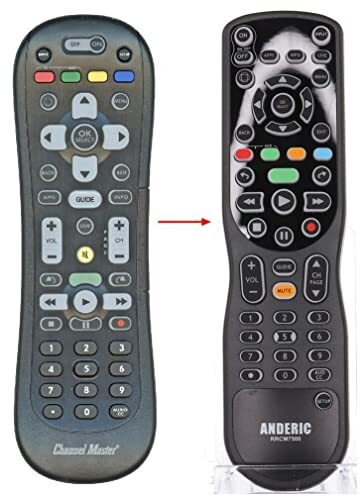 ANDERIC RRCM7500 for Channel Master DVR Remote Control Universal (v4)