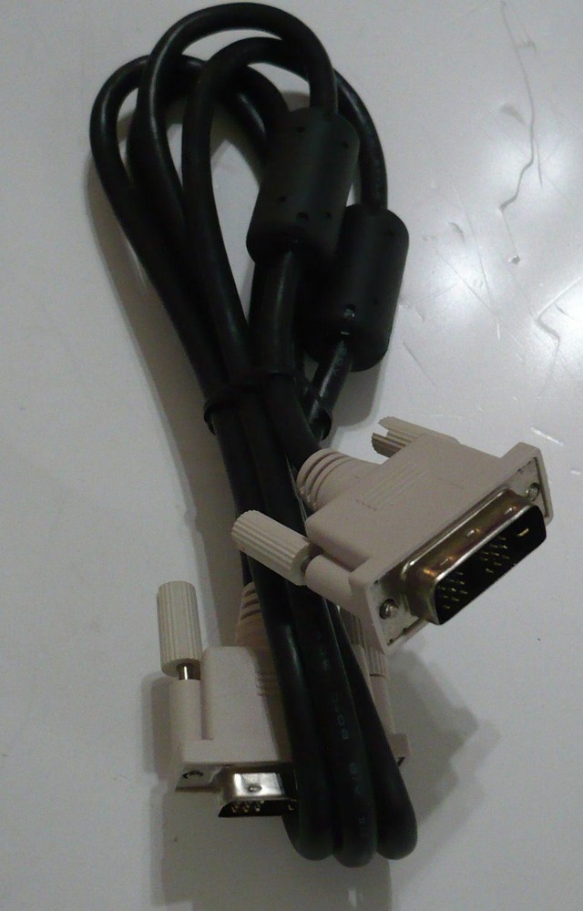 REPLACEMENT MONITOR DVI CABLE, 5 FT, BLACK