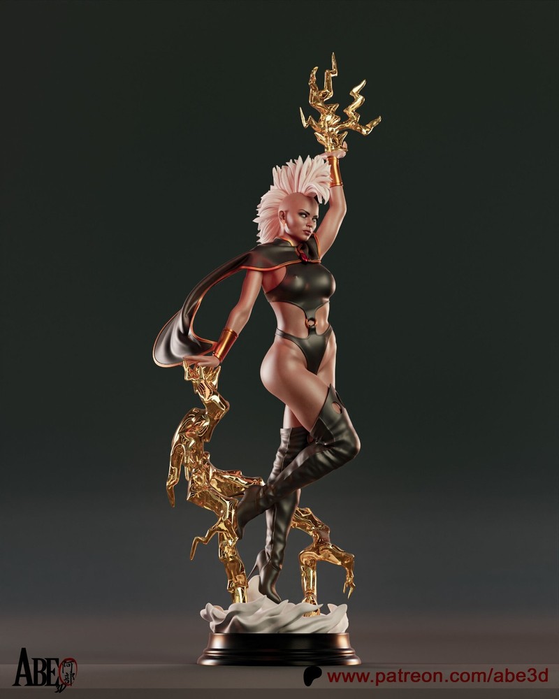 Storm (1) Unpainted 1/6 resin model kit and base abe