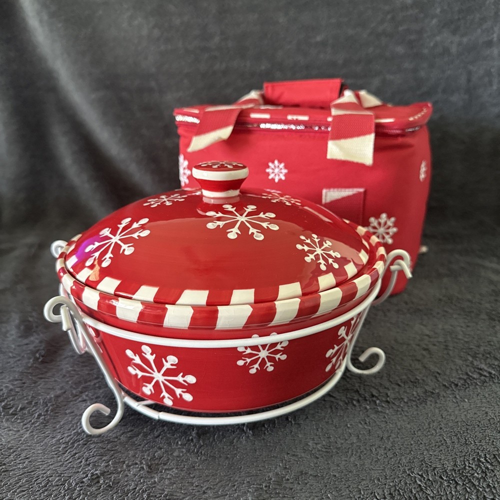 Temp-tations Presentable Ovenware by Tara 2Qt Covered Casserole + Lid/Stand/Case
