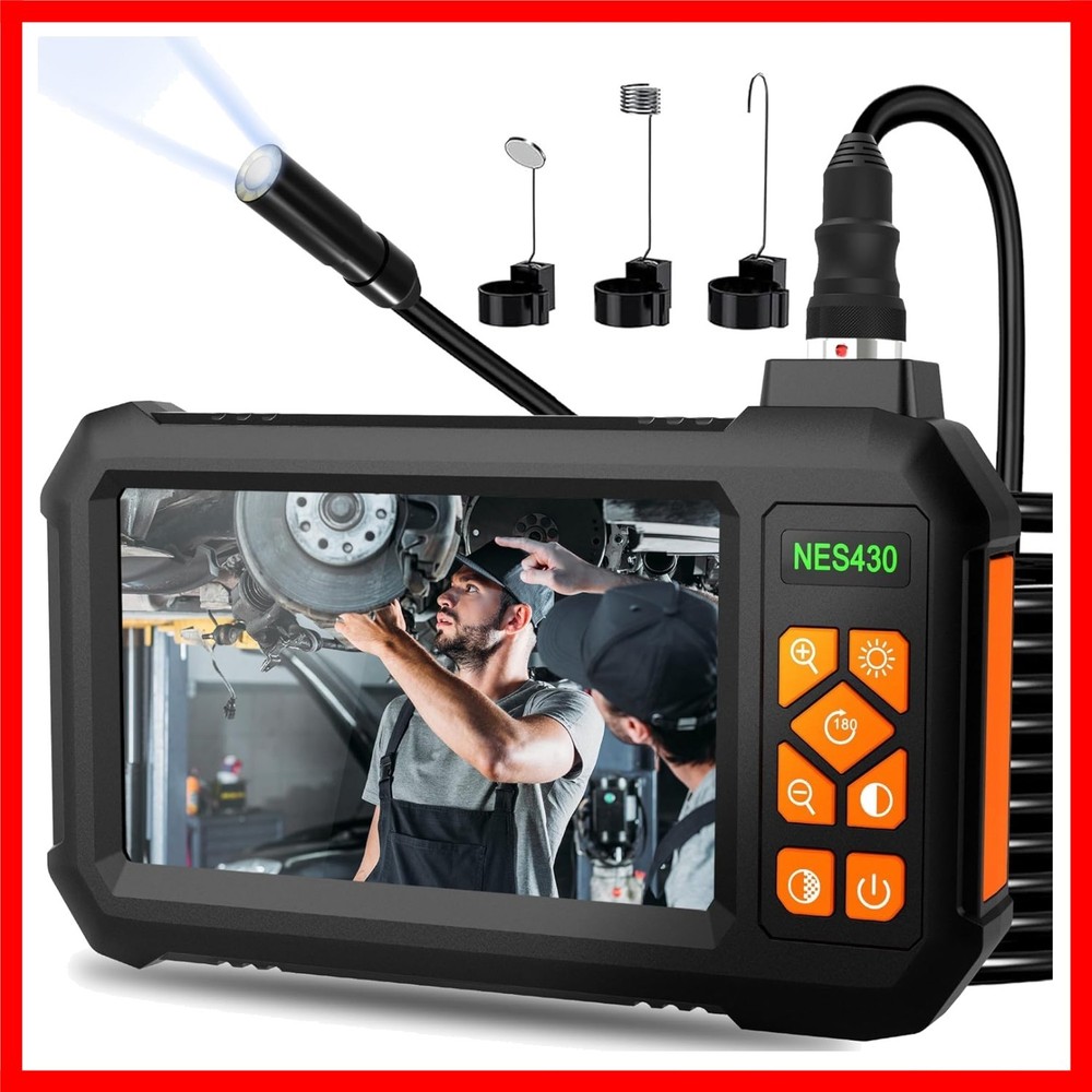 4.3-Inch IPS Screen Endoscope Camera, 49.2FT Cable for Precision Inspections