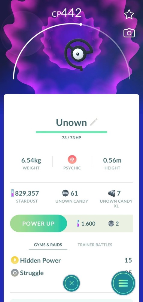 Pokémon Unown C Go