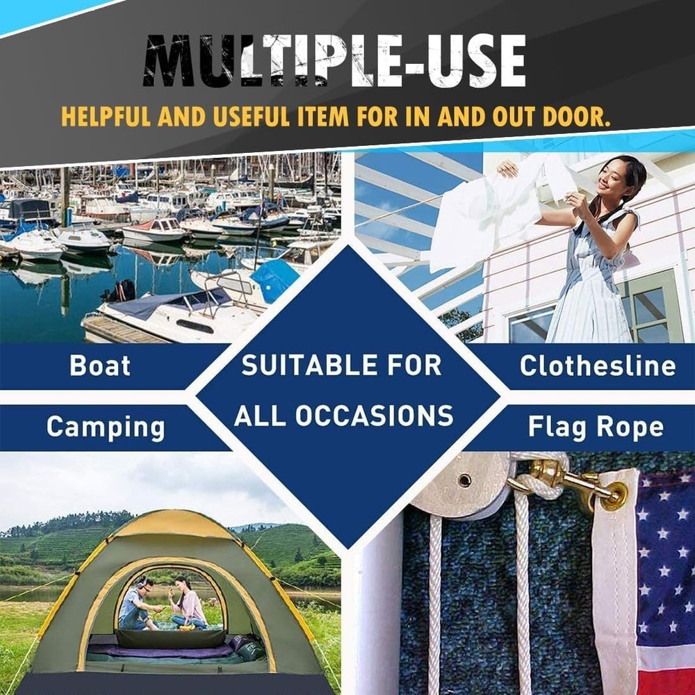 Durable 150 ft Braided Polyester Rope - Perfect for Camping and Utility Needs