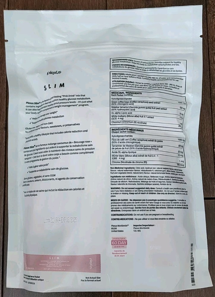 Plexus Slim Microbiome Activating Raspberry Lemon Watermelon 30 Packets 02/2025