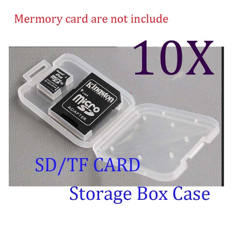 10x Cellphone Camera Memory Micro SD/TF Card Plastic Storage Box Case Container