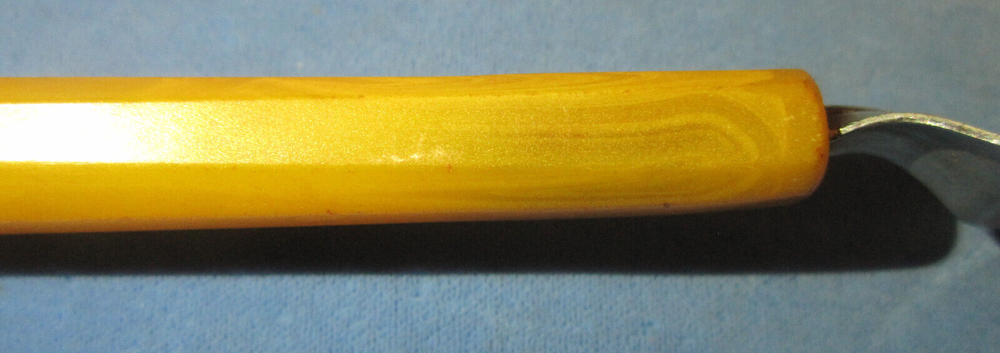 Vtg butterscotch Bakelite handled citrus zester bar tool