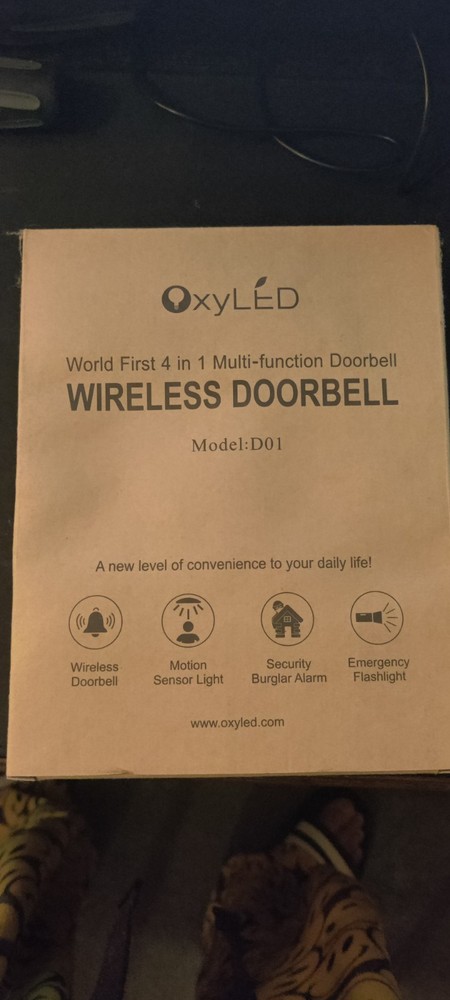 OxyLED Portable 4 in 1 Multi-function Cordless Doorbell D01
