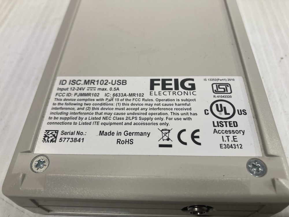 FEIG ISC.MR102-USB CONTROLLER AND BIBLIOTHECA UNIFIED KIOSK ANTENNA UNTESTED
