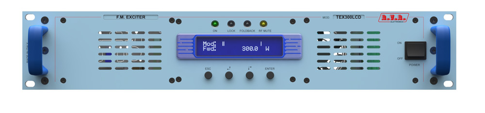 Broadcast RVR TEX 300 LCD 300w FM Transmitter with Encoder Stereo - 88 108 Mhz