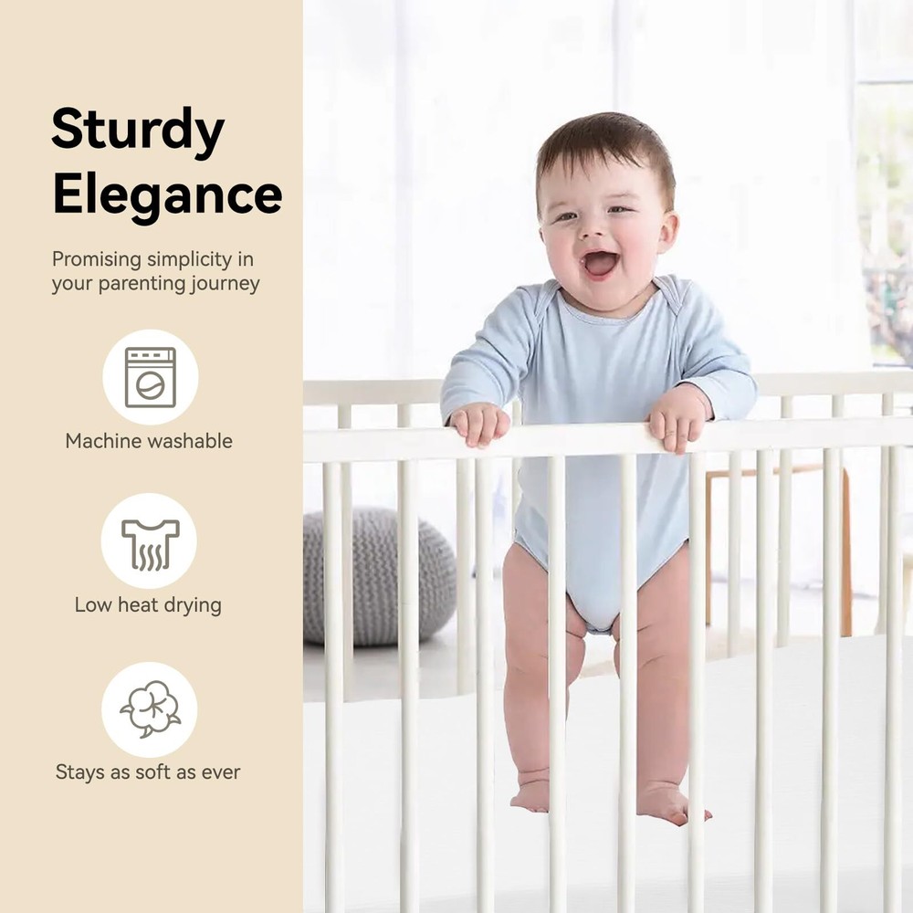 White Double Layer Muslin Crib Sheet