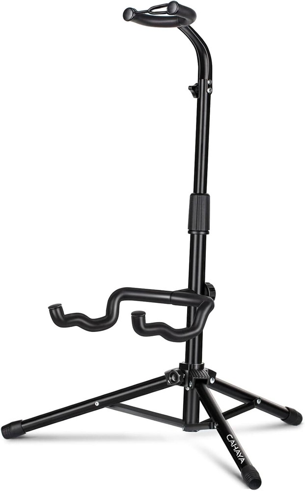 Height Adjustable Guitar Stand Sturdy Base Rotating Arms Space Saver Design