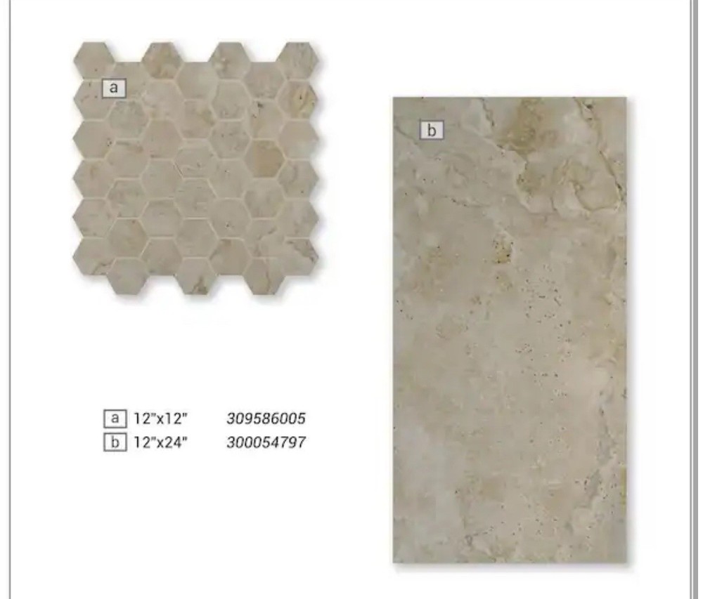 Romagna Almond Hexagon Porcelain Tile 2”x2”, Floor & Wall, 8 sq.ft./Case