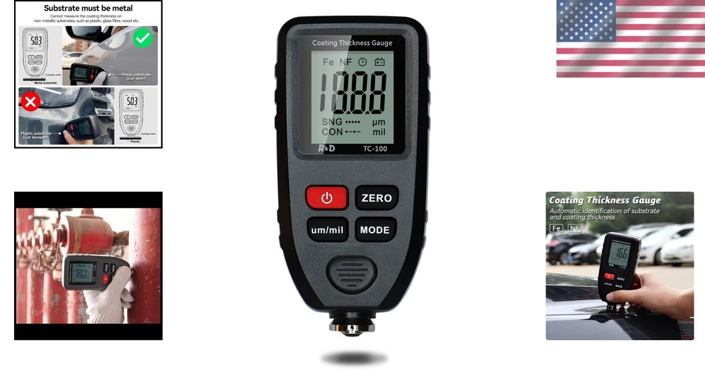 Paint Thickness Meter for Auto Inspections