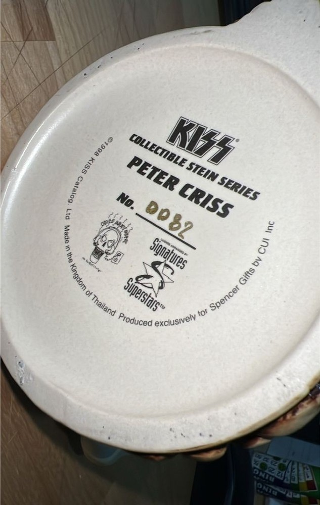 KISS Beer Stein Peter Criss