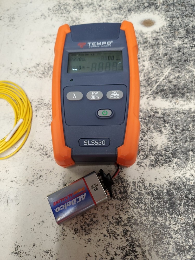 TEMPO COMMUNICATIONS SLS520 Fiber optic light source E2UK CASE & WIRE