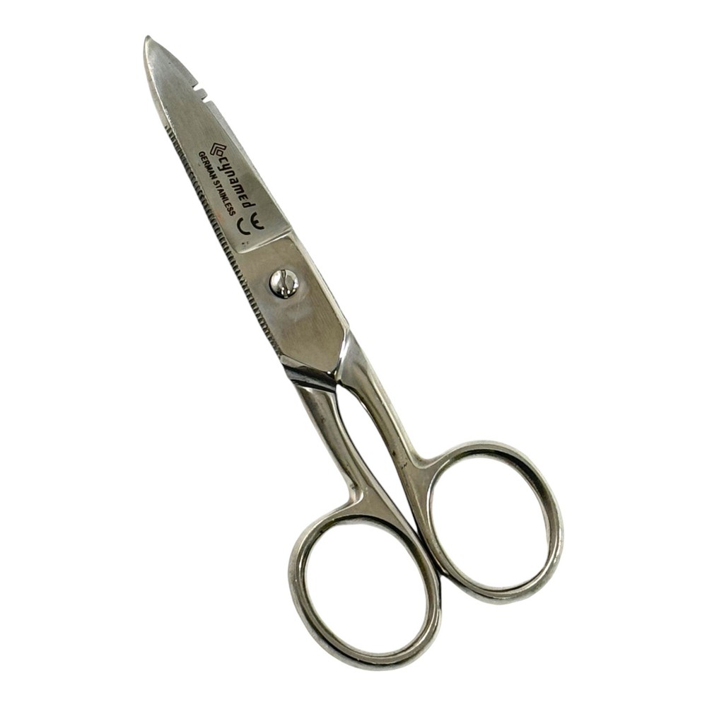 2 Count - Electrical Wires Stripping and Cutting Scissors 5.25in, Blue+Silver