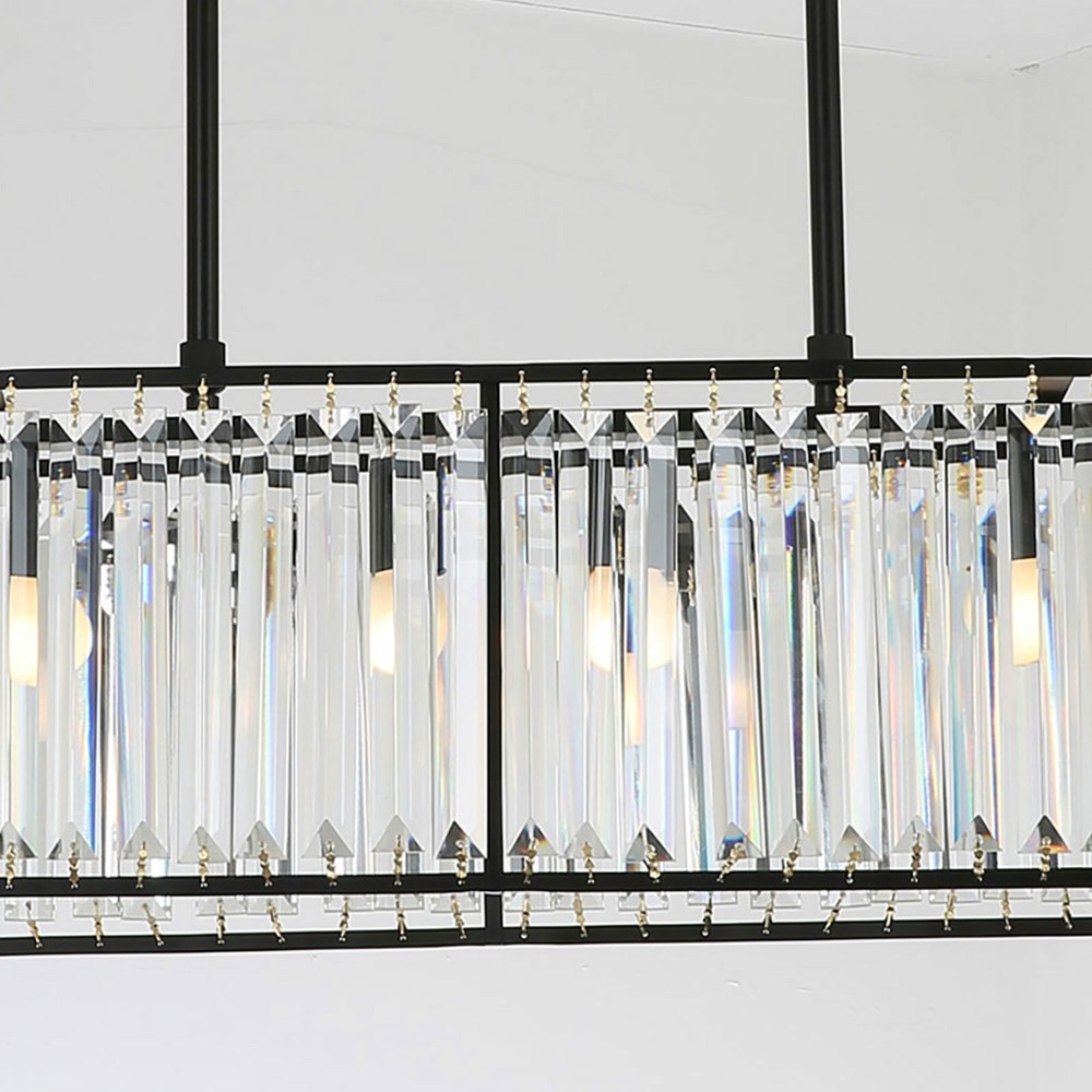 K9 Crystal Chandelier Rectangular Pendant Light Dining Room Chandelier Fixture