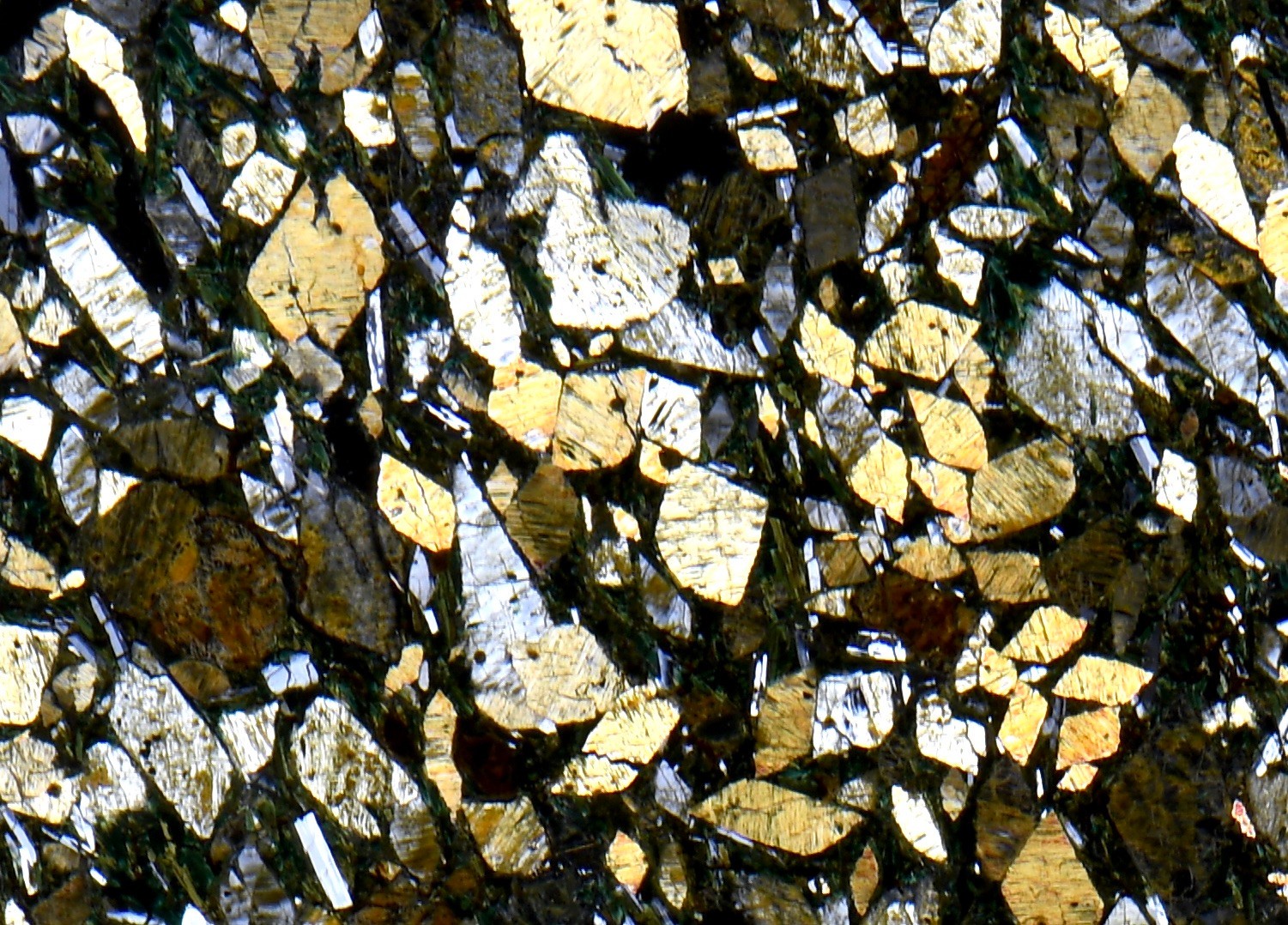NAUJAKASITE - very rare rock from Greenland thin section microscope slide