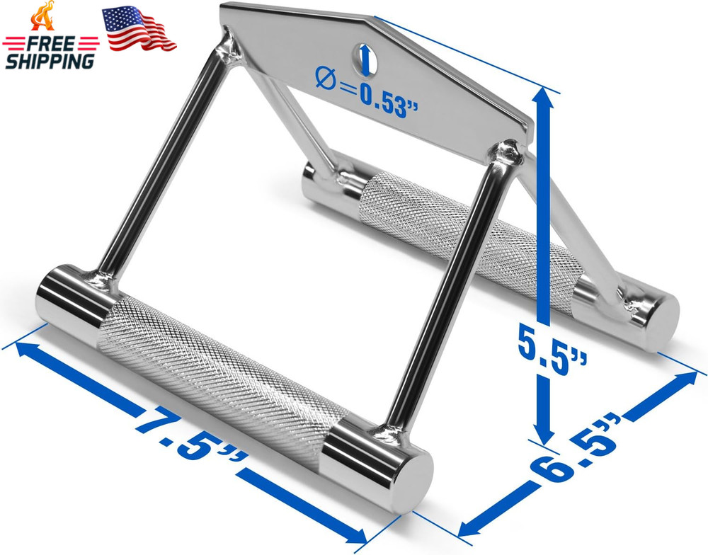 Yes4All Cable Machine Attachment, Double D Handle & Tricep Rope Cable Attachment