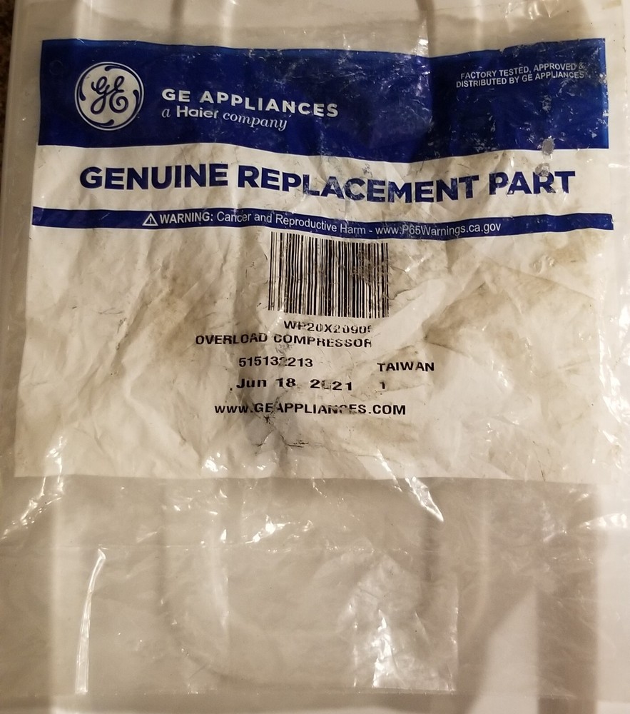GE Thermal  Overload Protector For  Compressor Model# WP20X20905