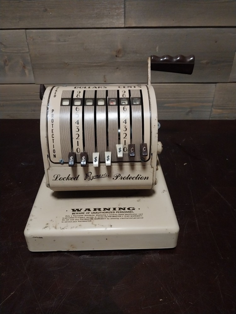 Vintage Paymaster X-550 Check Printer 1950's