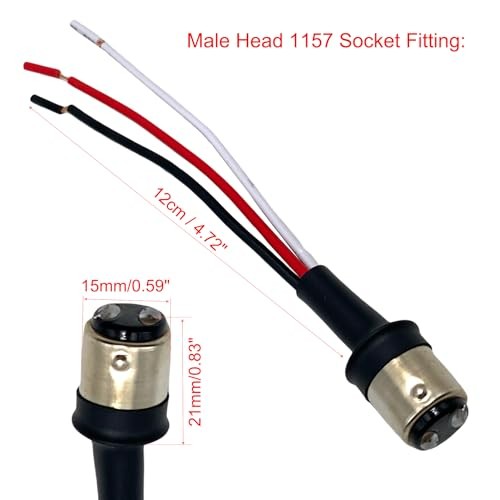 Pcs 1157 BAY15D Led Bulb Socket Plugs,1157 Car Light Socket Plug Adapter 6