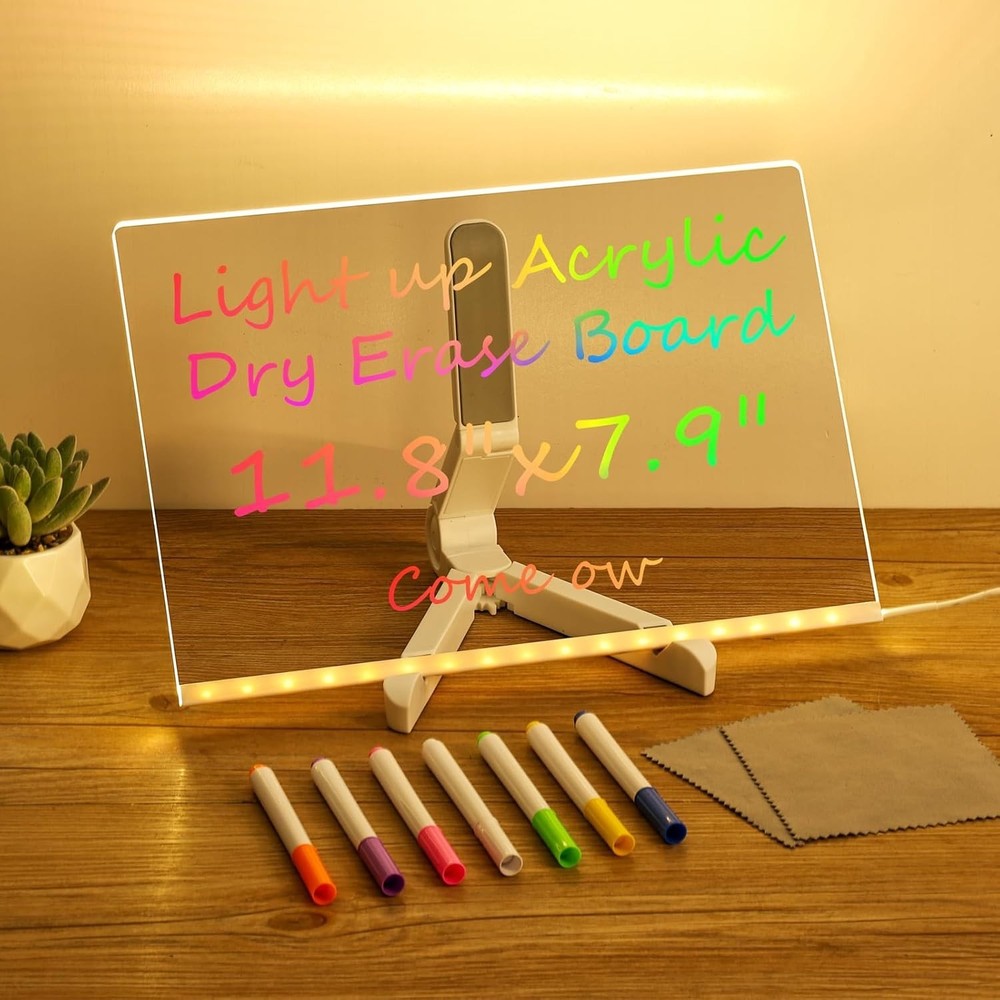 Lumiboard Led Drawing Board with 7 Colors, 12"X8" Light up