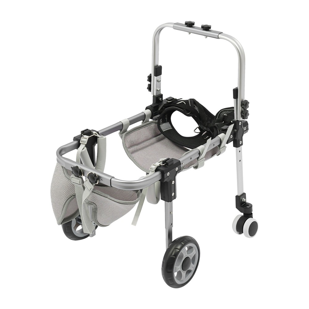 Medium Dog Mobility Wheelchair Adjustable Length Width Height Walking Cart