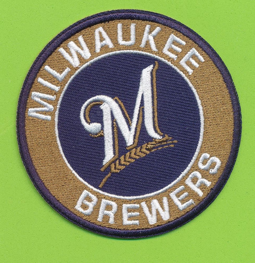 3"  Circular Embroidered Iron On Patch  - Milwaukee Brewers