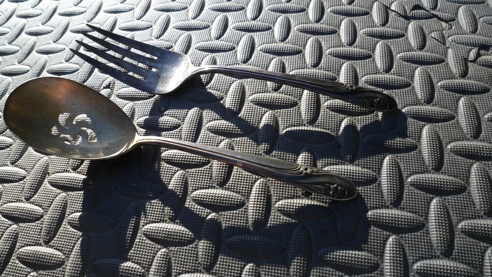 Holmes & Edwards  Silverplate Serving Salad Fork And Spoon