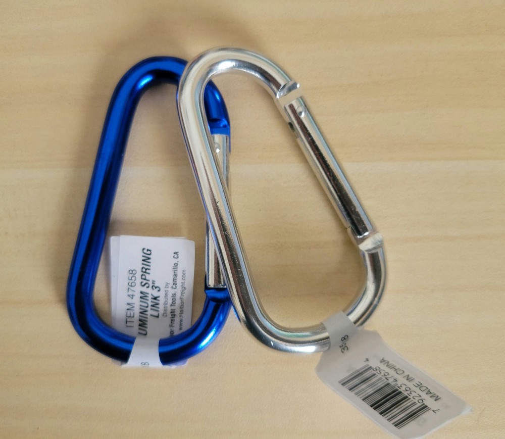 Reliabilt 3" Aluminum spring Link. 2pc Blue/Silver
