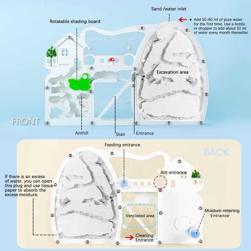 Expandable Ant Farm Castle Science Kit - 2PCS For Engaging Learning Experience