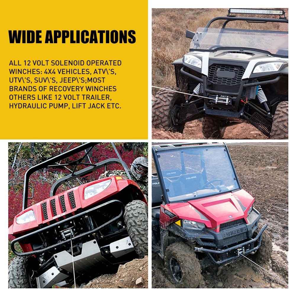 12V Wireless Winch Remote Control Switch Handset & Receiver Kit ATV SUV UTV US