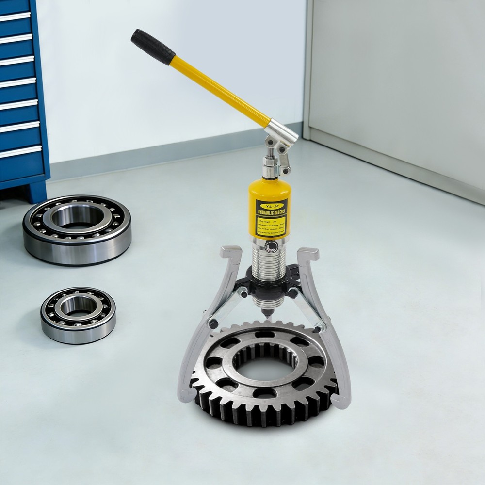 Yellow Hydraulic Bearing Puller,20T Hydraulic Puller Kit,3 Jaws Hydraulic Puller