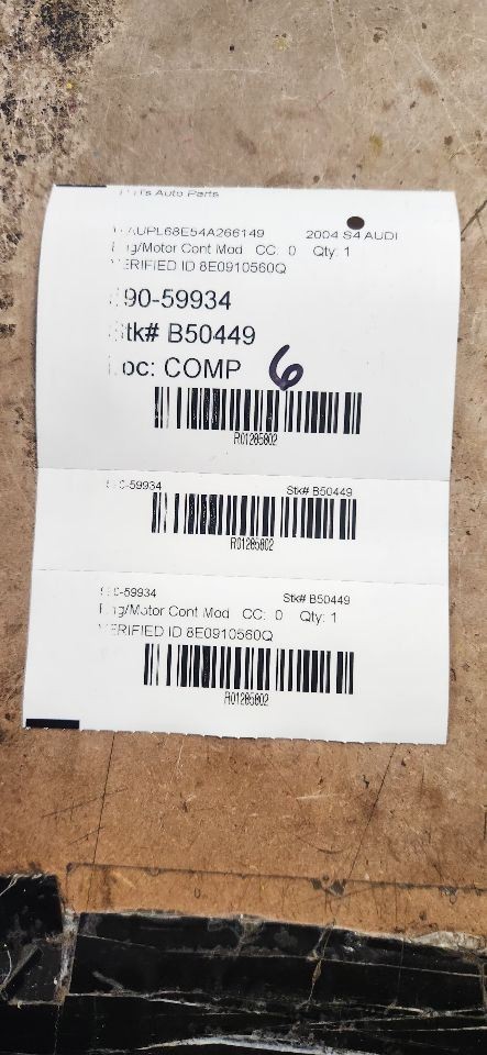 Engine ECM Electronic Control Module Fits 04 AUDI S4 1285802