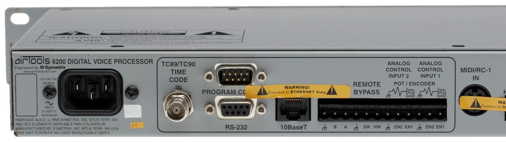 Airtools Symetrix 6200 Digital Mic Preamplifier Voice Speech Processor Voiceover