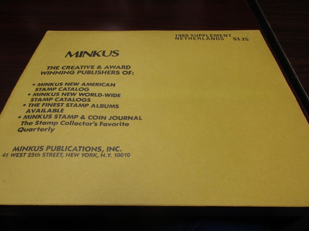"MINKUS"  1980  SUPPLEMENT NETHERLANDS    W/FREE SHIPPING!!!