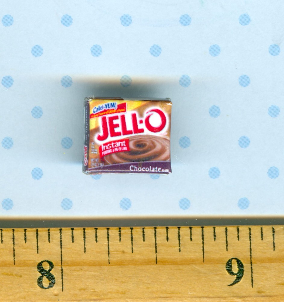 Dollhouse Miniatures  Size Chocolate Pudding Box