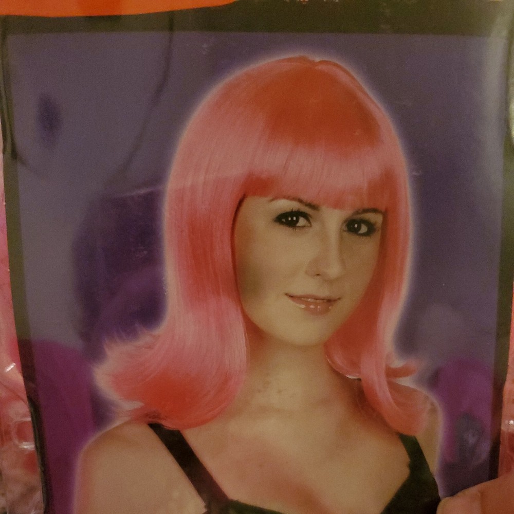 Totally Ghoul Pink Flip Wig