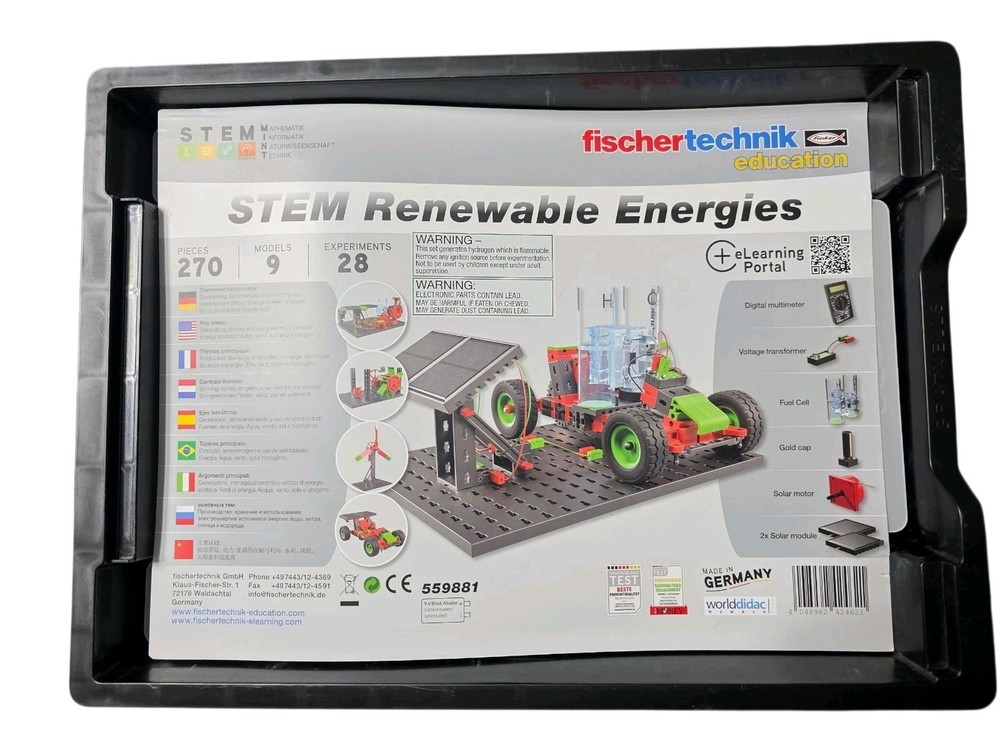 Fischertechnik STEM Renewable Energies Educational Kit 559881 Open Box Complete