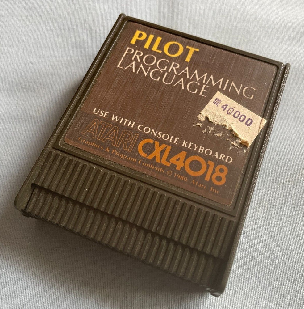 PILOT -  1980 Atari 400/800 Computer Programming Language Cartridge - TESTED!
